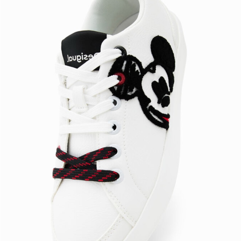 Mickey Mouse Desigual White and Black Graphic Sneakers